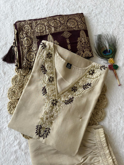 Beauteous Function Wear Heavy Quality Hand Work Roman Silk Full Stitched Salwar Suit