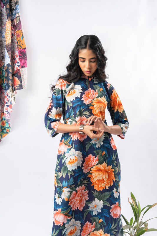 Astonishing Party Wear Multi Color Flower Print Designer Co-Ord Set